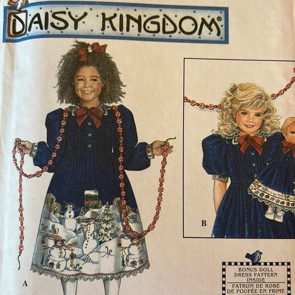 SOLD on EBay-Vintage 90s Daisy Kingdom Sewing Patterns Bundle Girls Dresses 3-6 - Picture 12 of 13